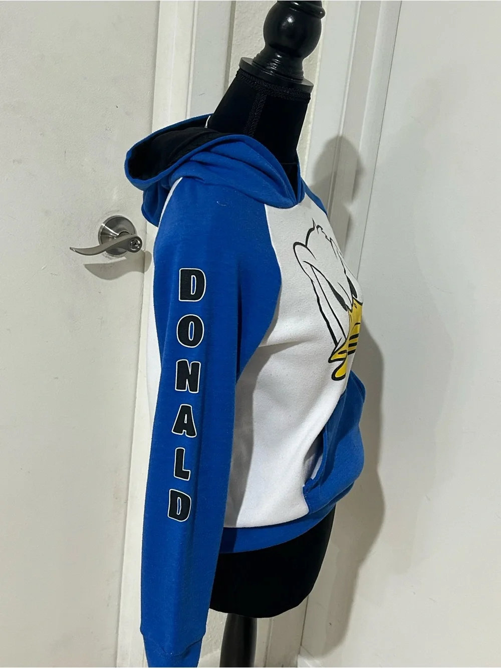 Blue & White Kids Hoodie with Donald Duck Face